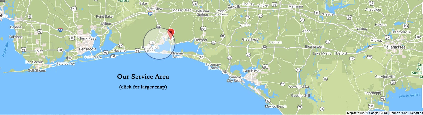 Service Area for Bluewater Association Management